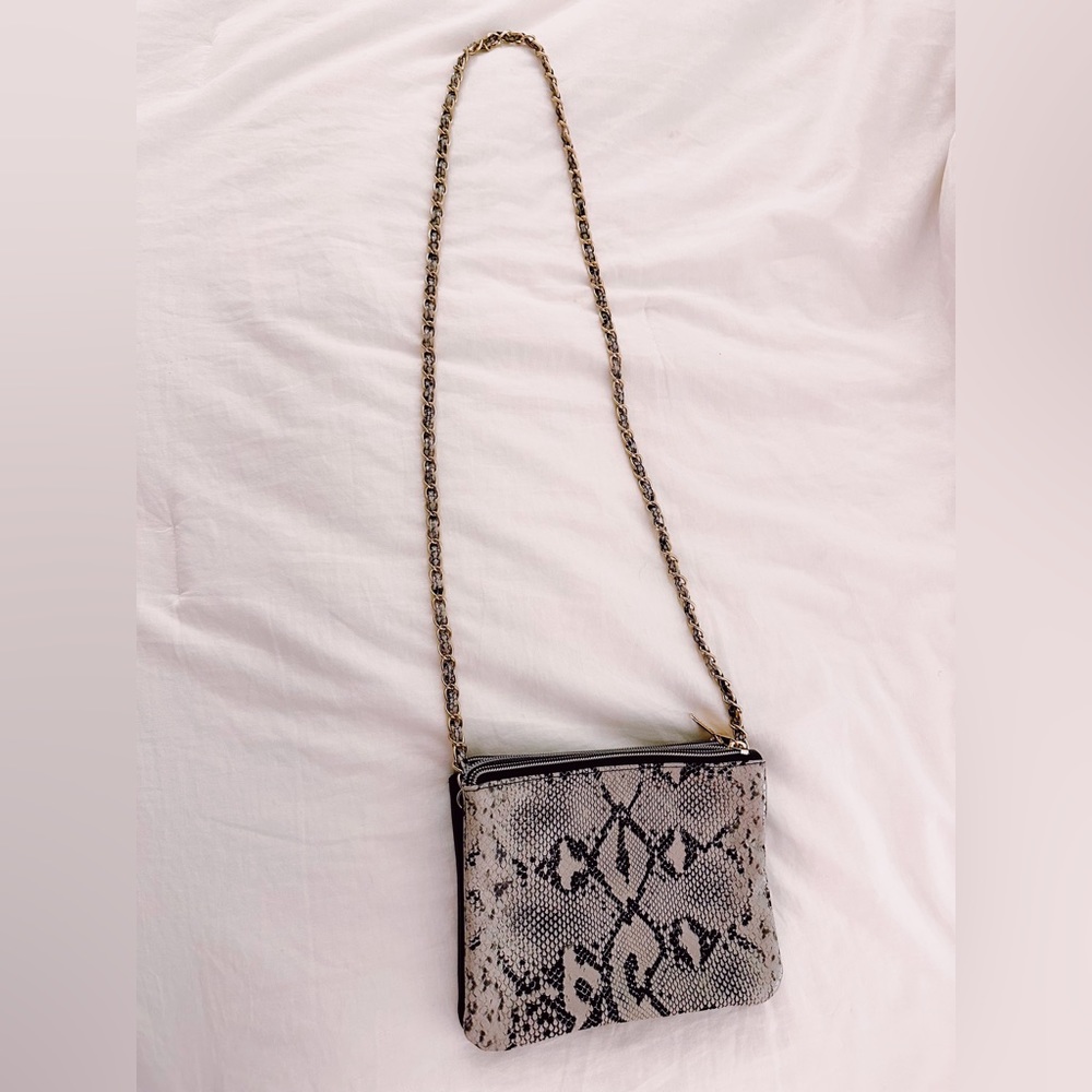 American Eagle Snakeskin/black crossbody purse